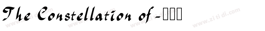 The Constellation of字体转换